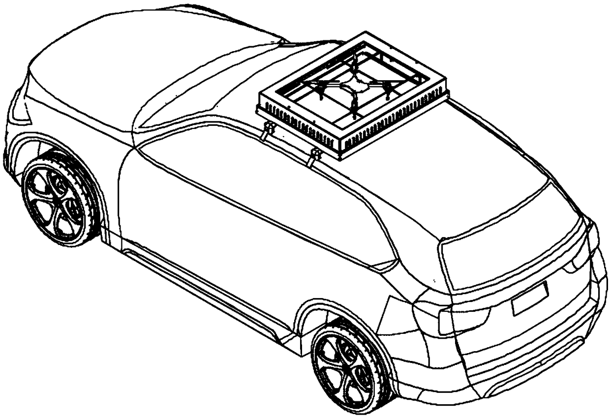 A vehicle-mounted take-off and landing fixed platform for a rotary-wing unmanned aerial vehicle