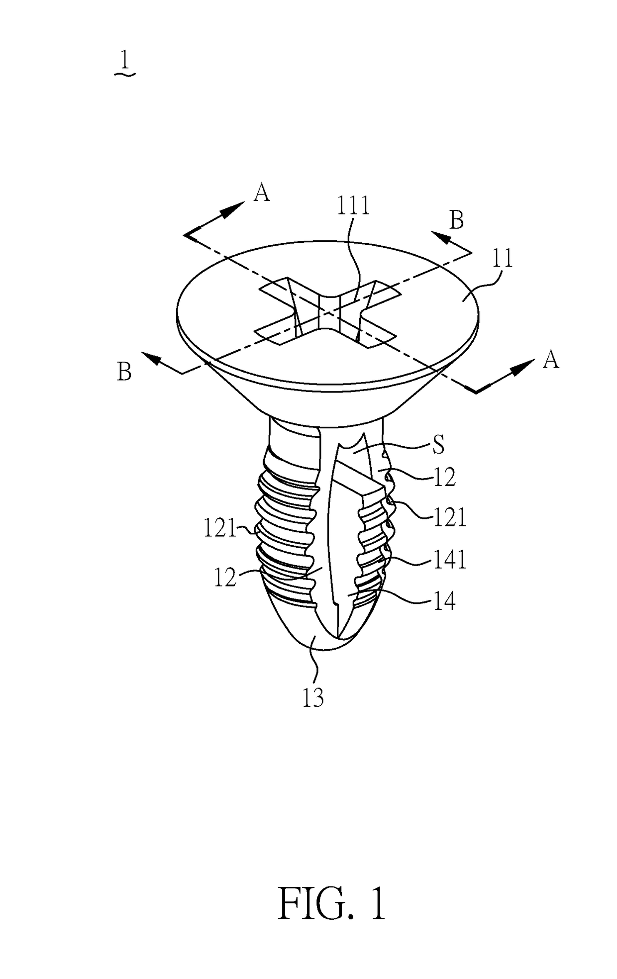 Pressing-type screw