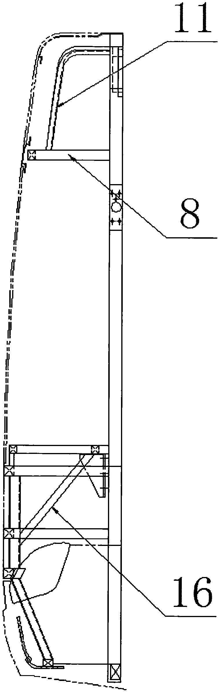 Bus front wall framework anti-collision structure