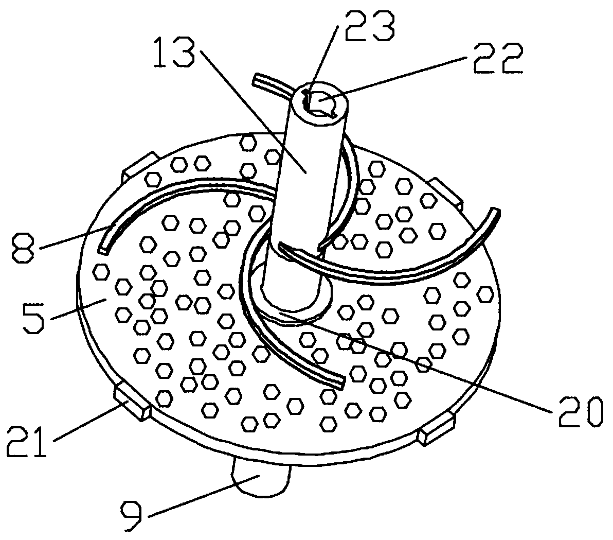 An agricultural planting seed screening device capable of conveniently and quickly discharging residues