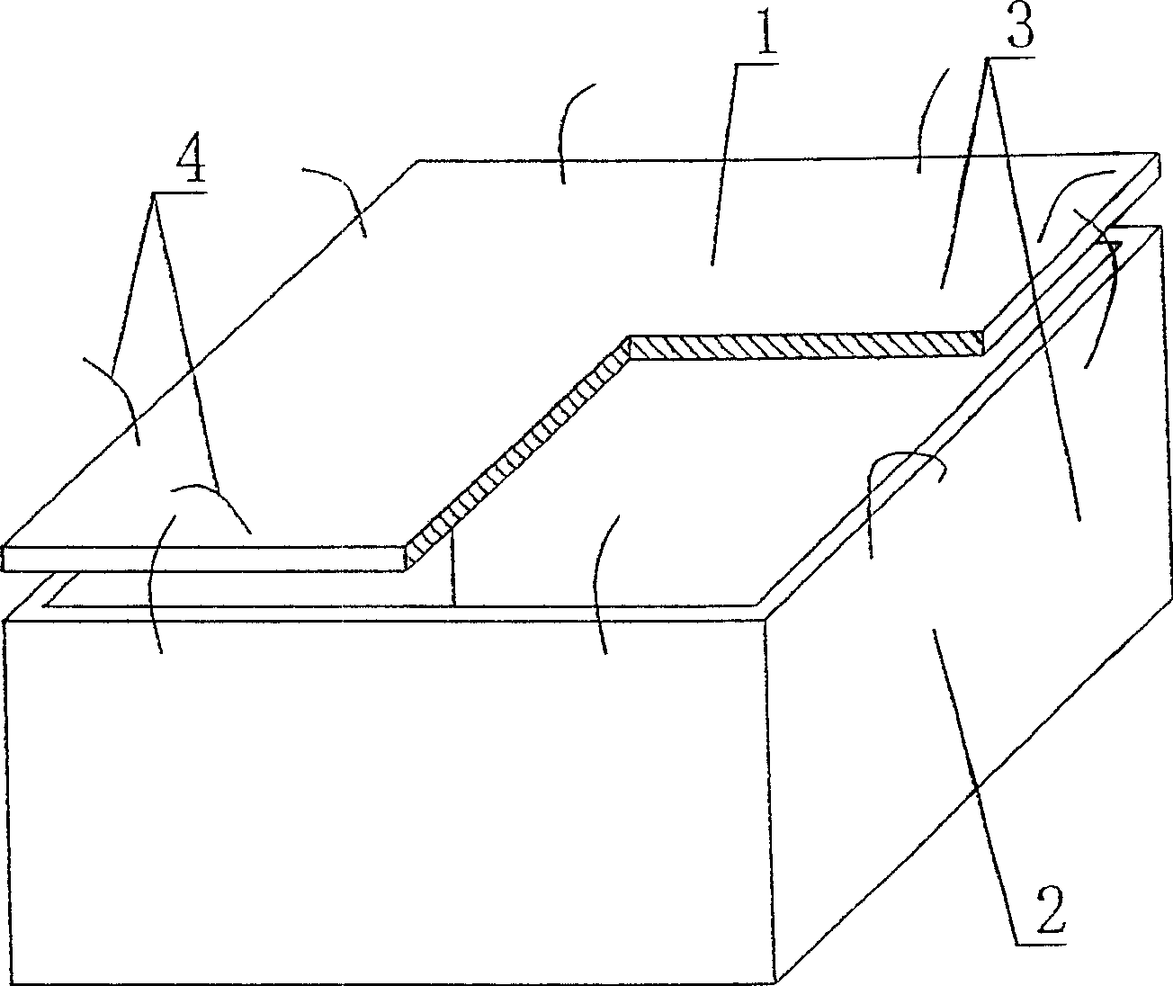 Cavity form component for concrete filling