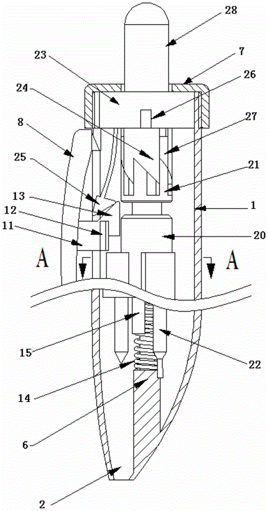 Multifunctional pen provided with rotary refill library and eccentric pen hole