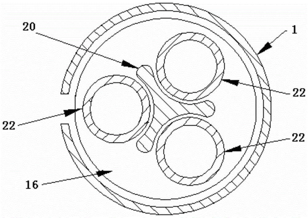 Multifunctional pen provided with rotary refill library and eccentric pen hole