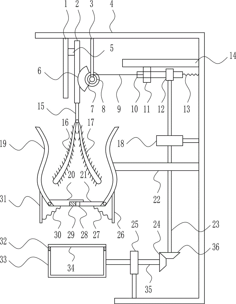 Rapid cleaning device for waste building iron nails