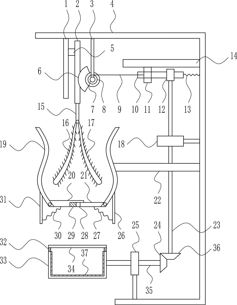 Rapid cleaning device for waste building iron nails