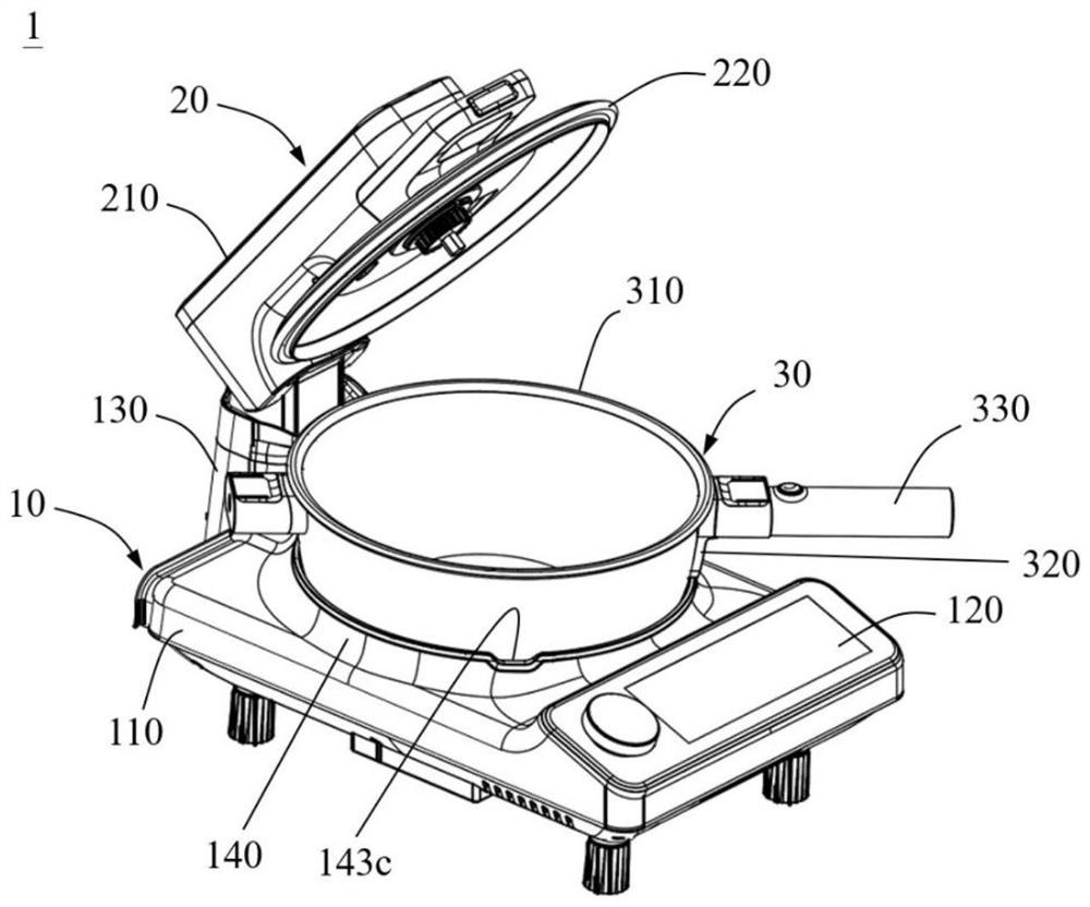 Cooking equipment, base and flow guide bracket thereof