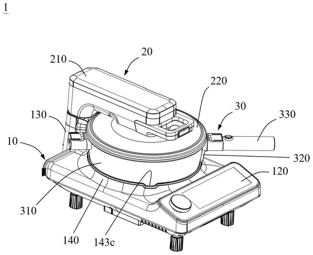 Cooking equipment, base and flow guide bracket thereof