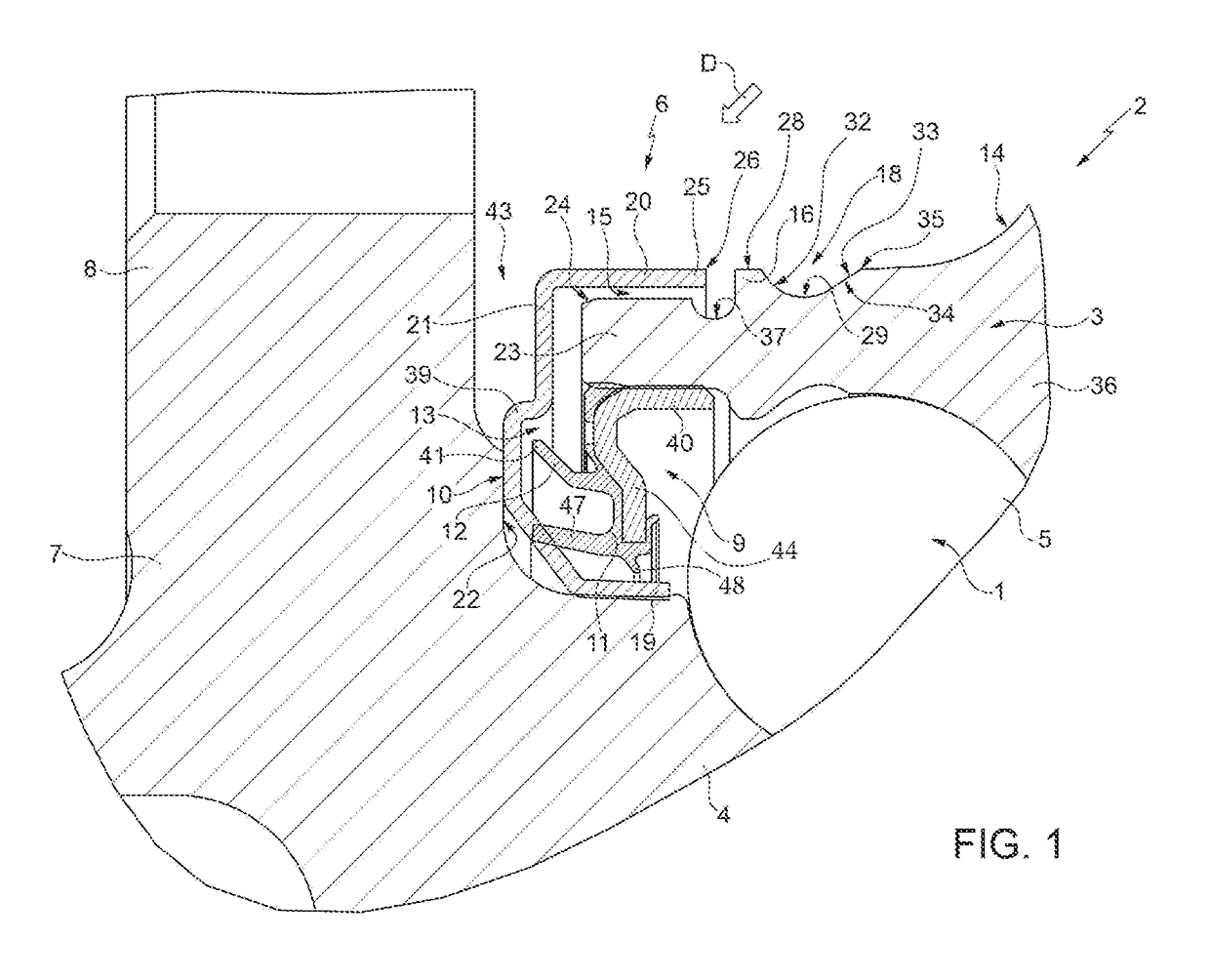 Bearing rolling including a low friction sealing device, in particular for a hub bearing unit