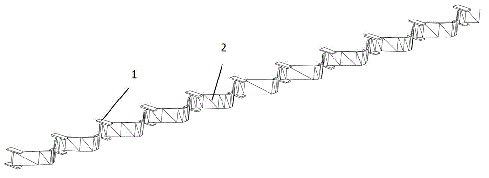 Embedded shearing resistant connector for steel web prestress concrete slab-composite slab