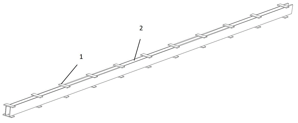 Embedded shearing resistant connector for steel web prestress concrete slab-composite slab