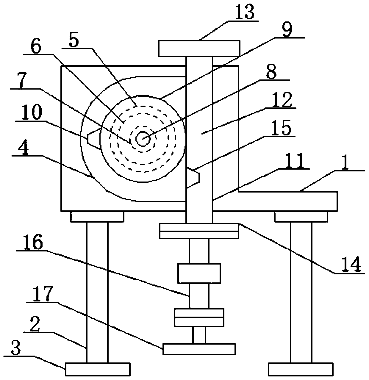 Loosening device for underground well lid of municipal road