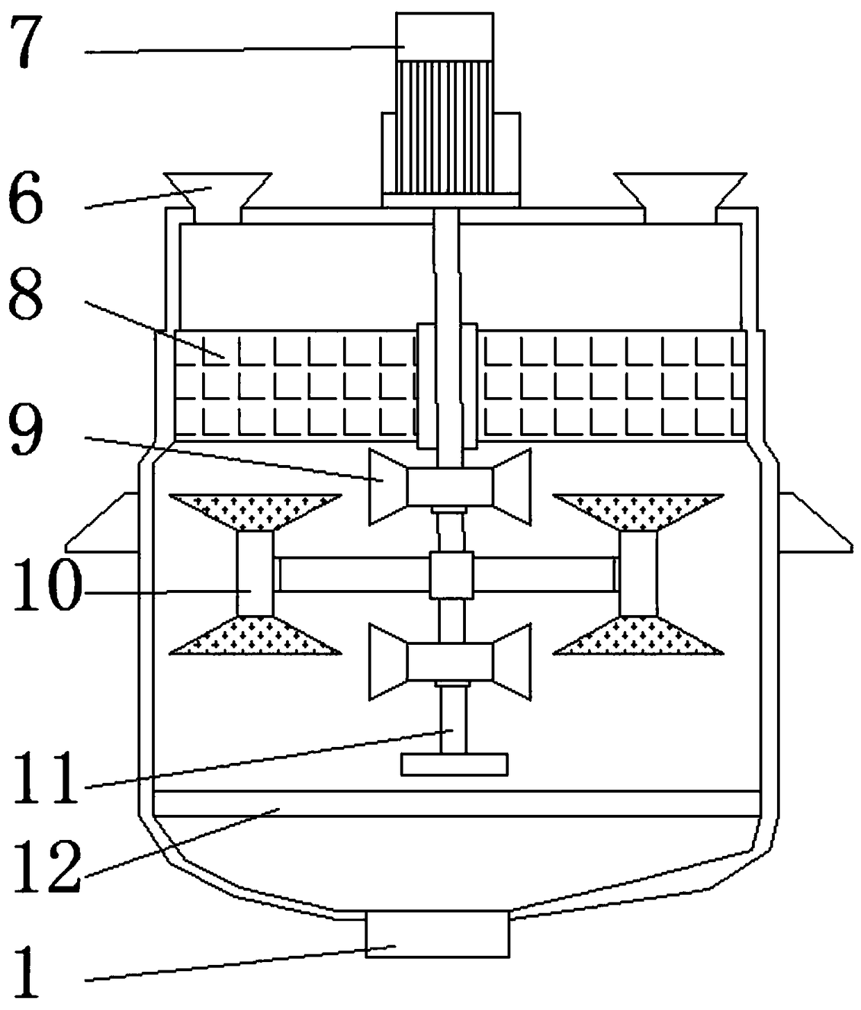 Mixing vehicle mixing mechanism for plastic processing machinery