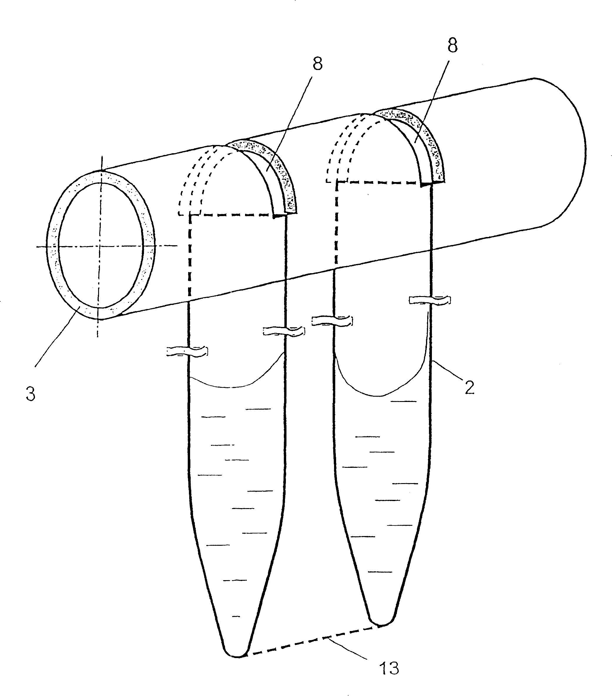 Device for carrying out material exchange processes