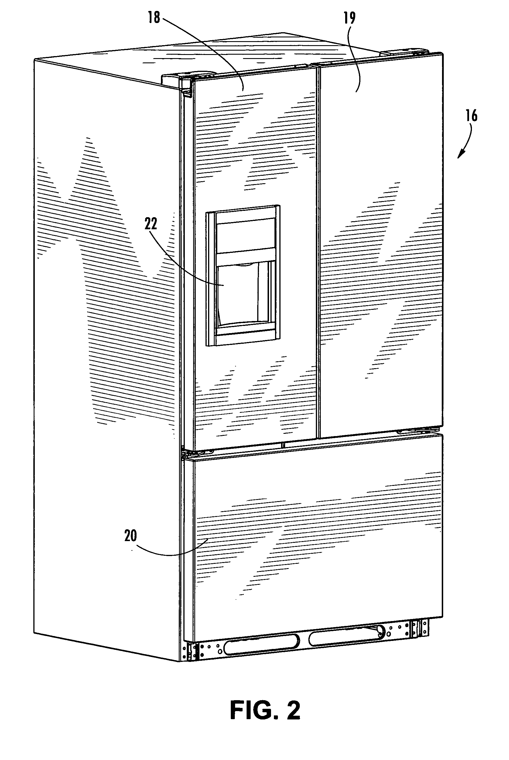 Refrigerator door with end cap