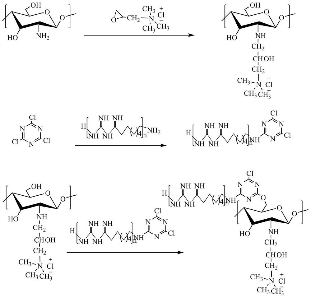 A kind of preparation method of guanidine chitosan quaternary ammonium antibacterial agent