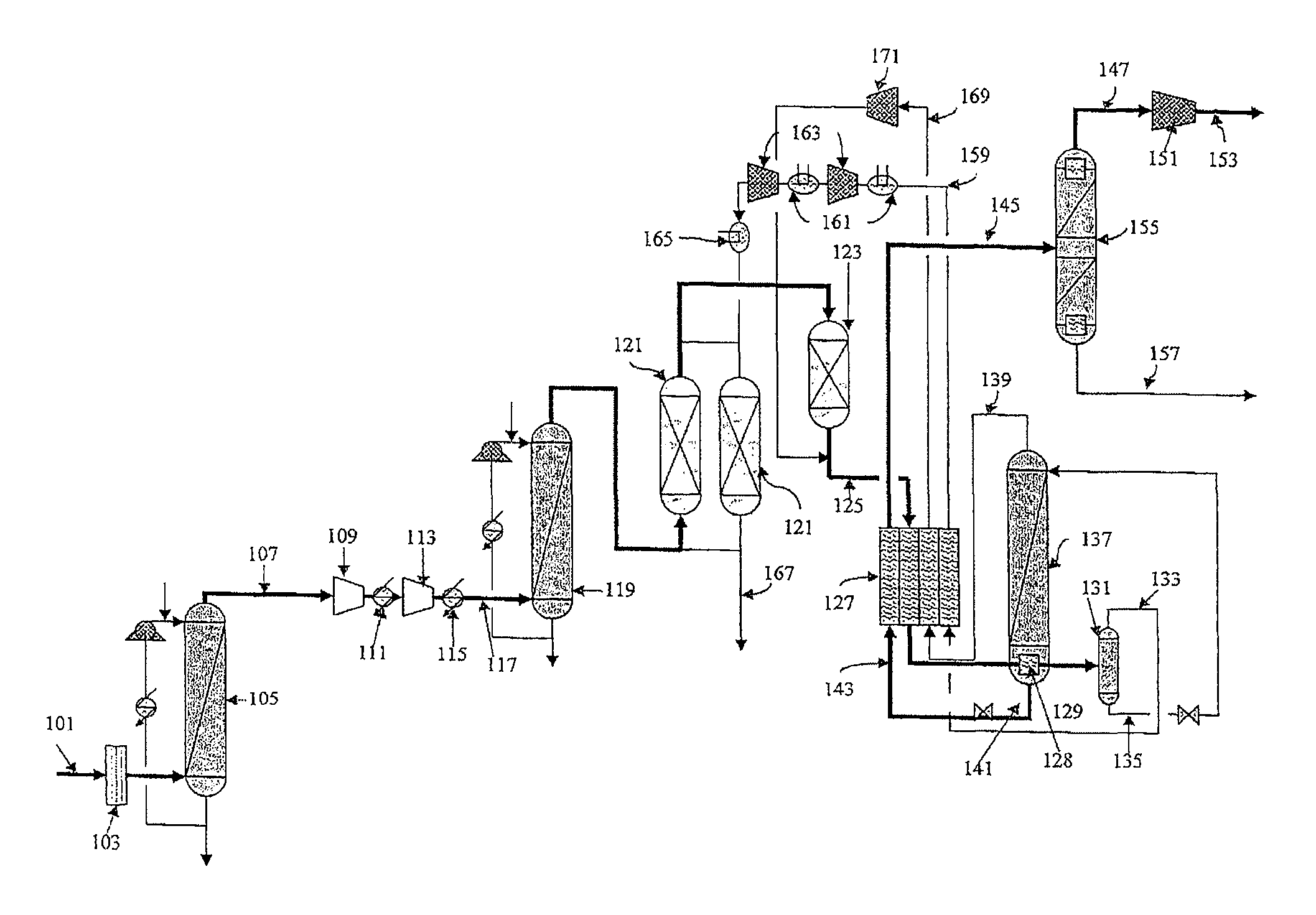 Method for burning carbonated fuels with combustion smoke filtration before compression