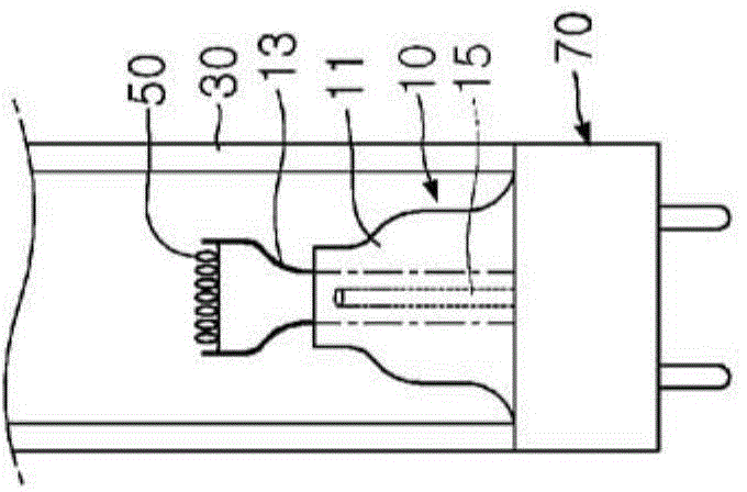 Method for manufacturing fluorescent lamp and fluorescent lamp manufactured by means of said method