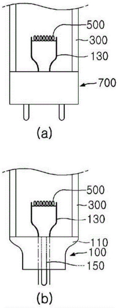 Method for manufacturing fluorescent lamp and fluorescent lamp manufactured by means of said method