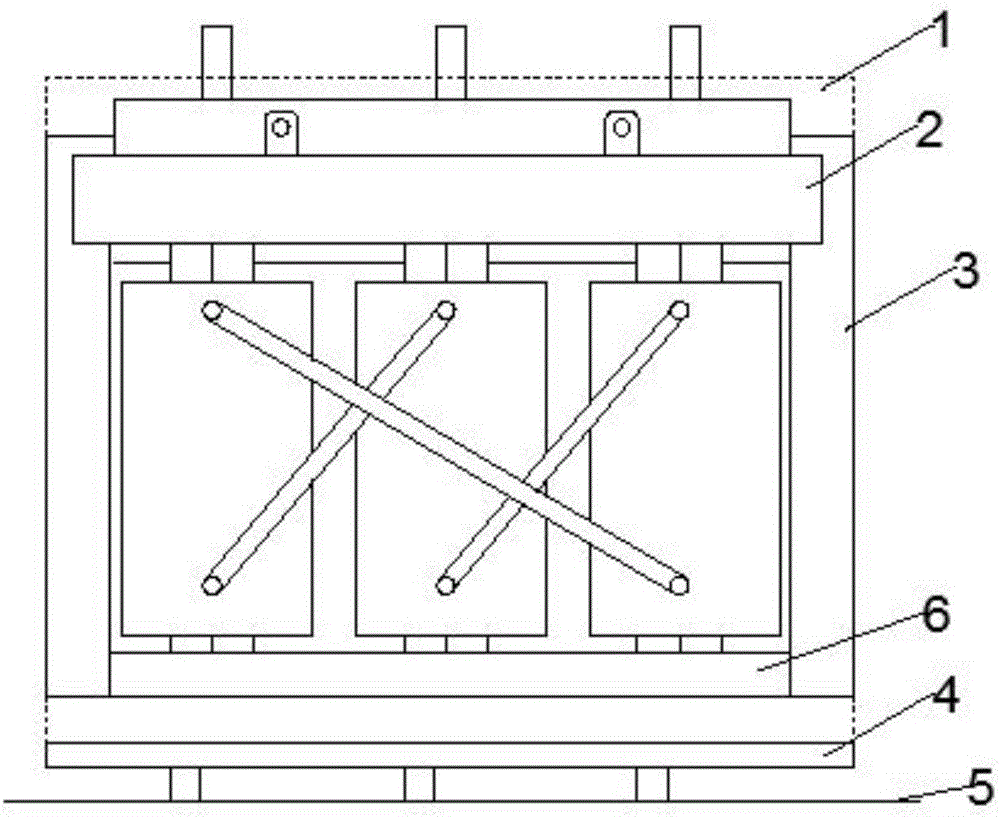 Noise reduction type amorphous alloy dry type transformer