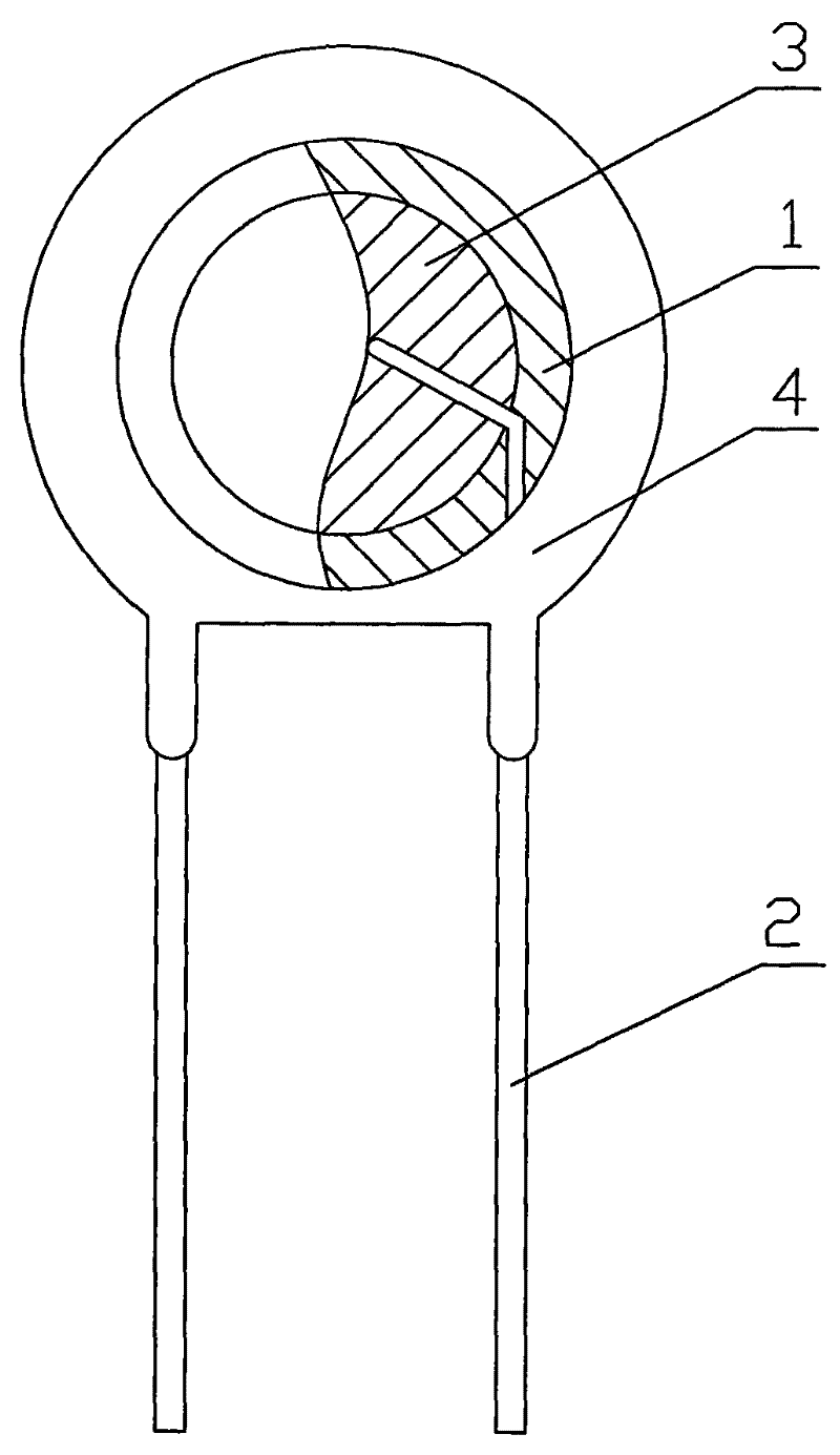 Surge suppression negative temperature thermistor resistant to multiple energy shocks