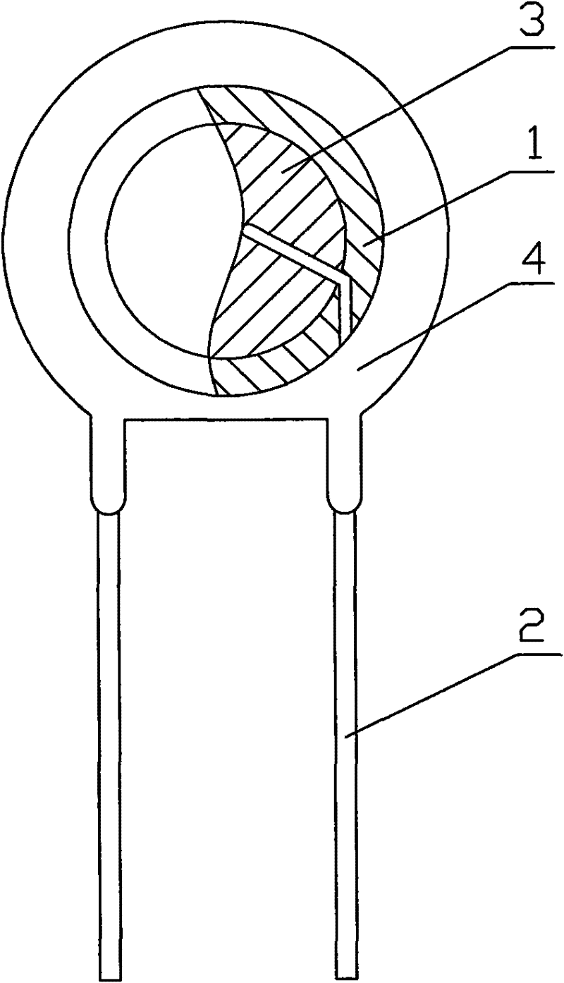 Surge suppression negative temperature thermistor resistant to multiple energy shocks