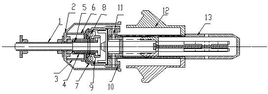 Rough yarn-series suspended spindle capable of automatically keeping yarn leading tension constant