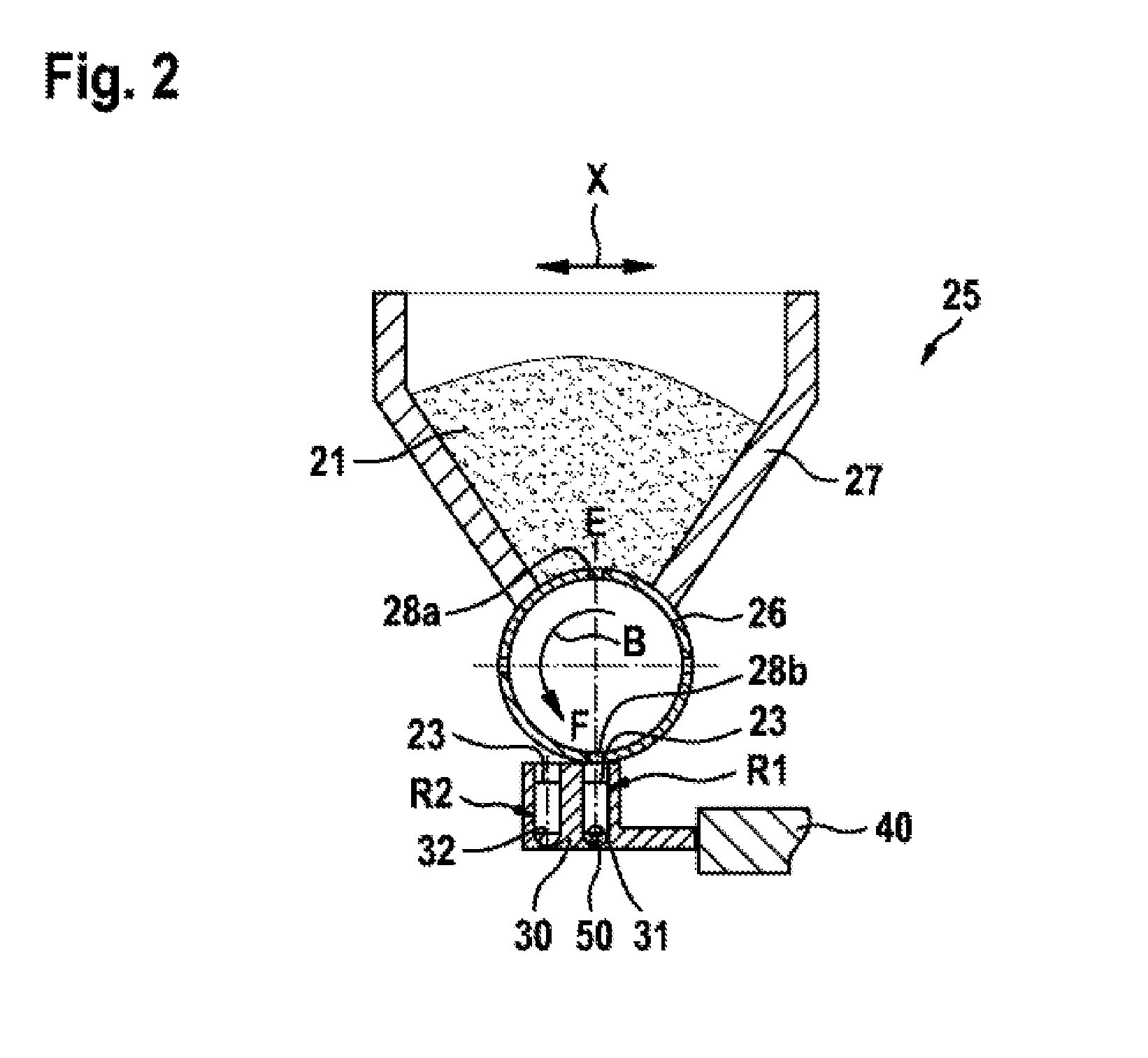 Device for introducing filling material into capsules