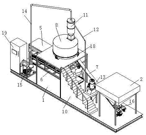 Integrated sludge solidification device