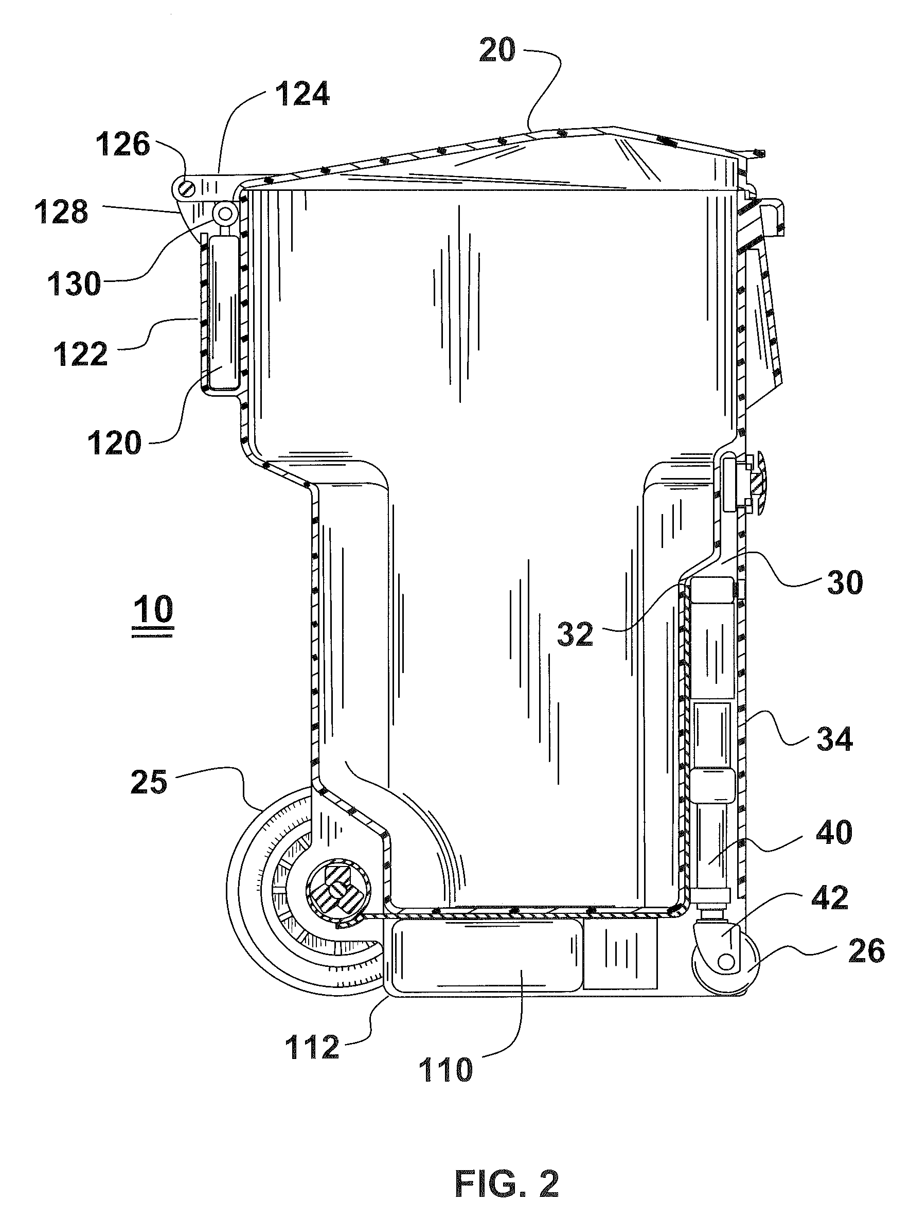 Automated self powered waste container