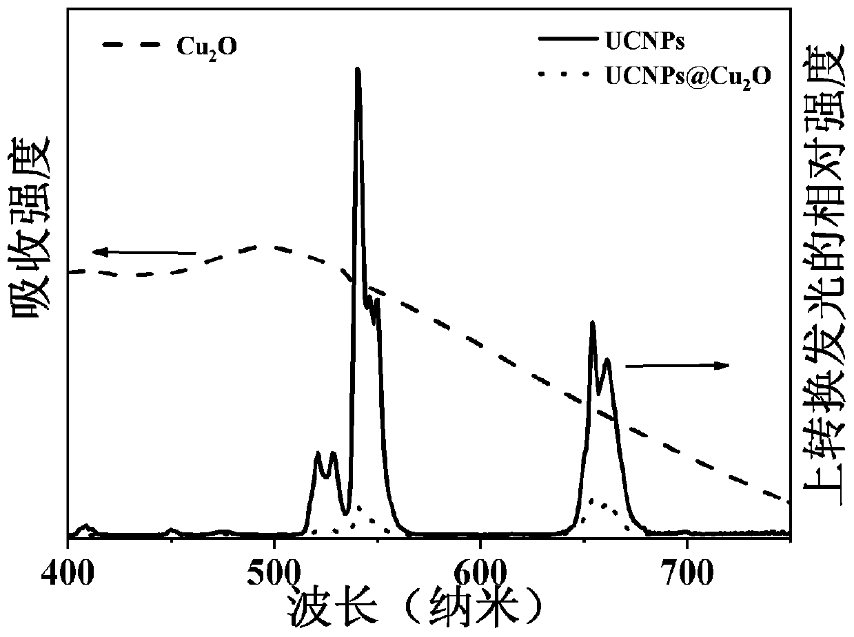 Rare earth upconversion diagnosis-and-treatment-integrated nanocomposite material as well as preparation method and application thereof