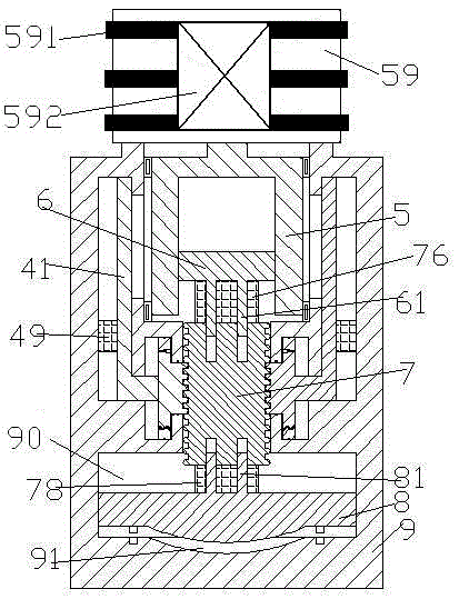 Mould manufacturing device with screw thread protection function