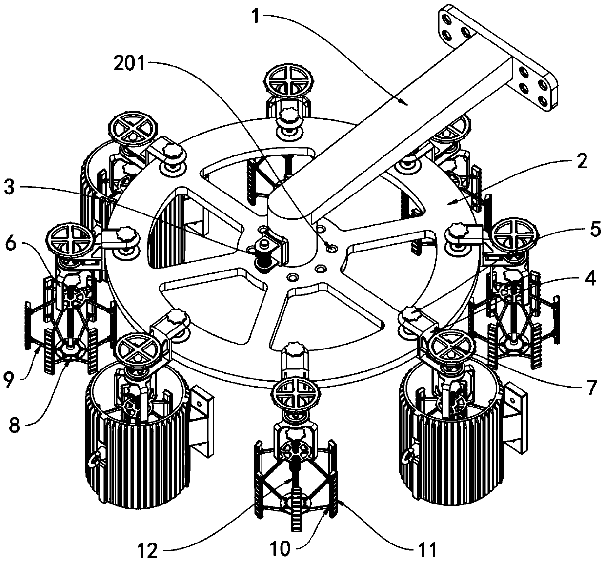 Surface rust-proof treatment device for motor casing machining