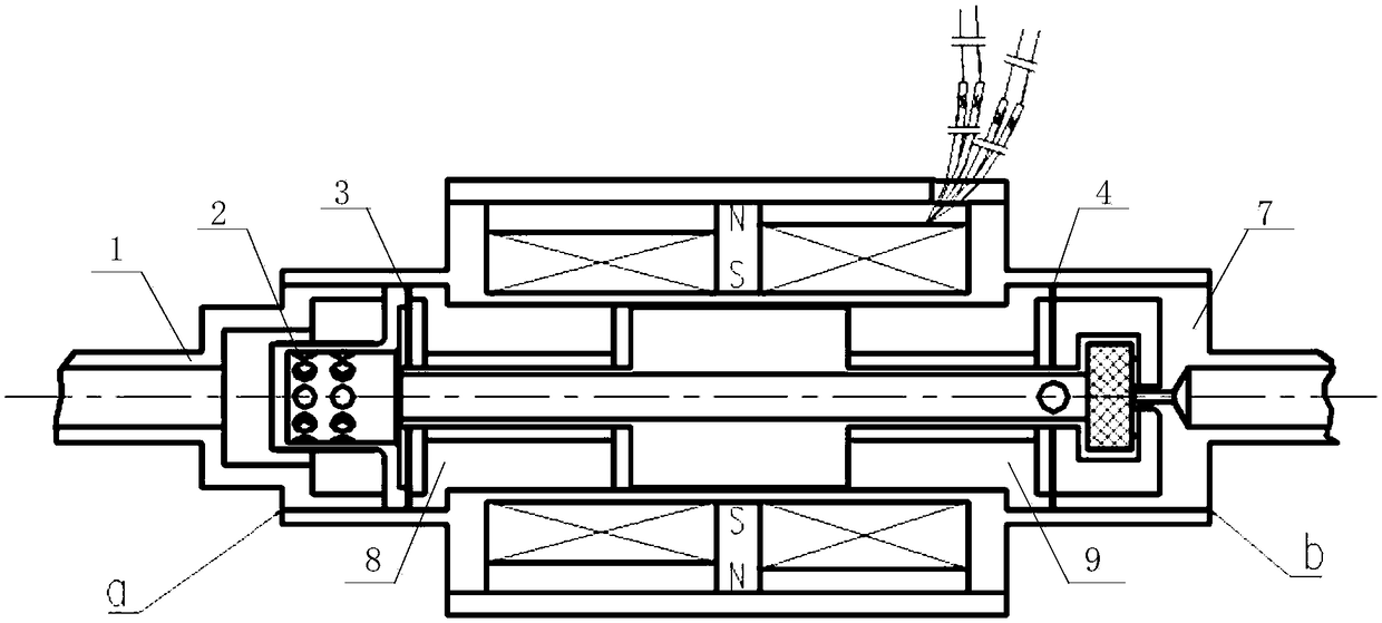 Magnetic circuit symmetrical bipolar friction-free self-locking valve