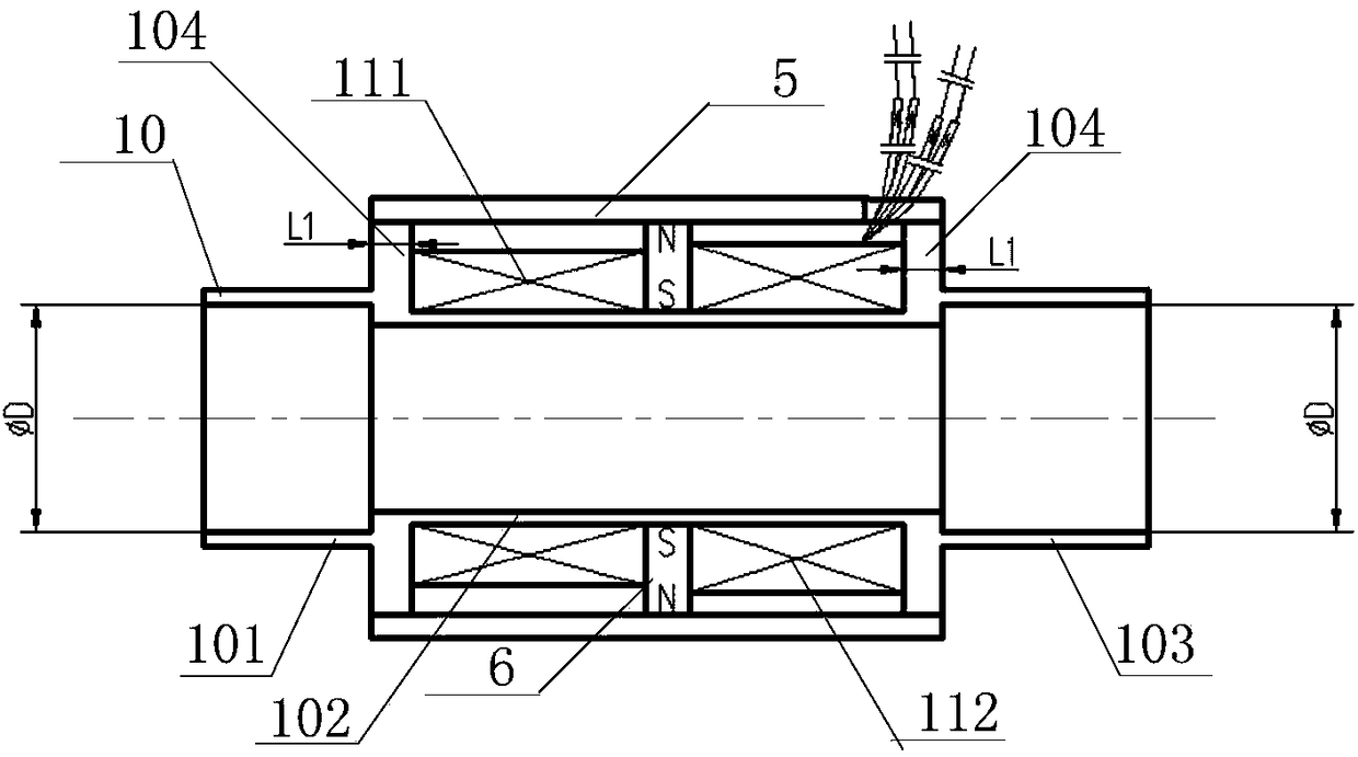 Magnetic circuit symmetrical bipolar friction-free self-locking valve