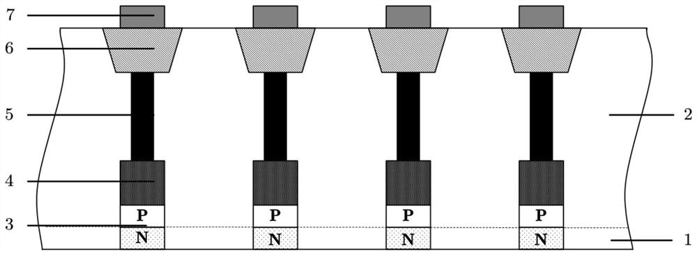 Chalcogenide-based surge protection array and preparation method thereof