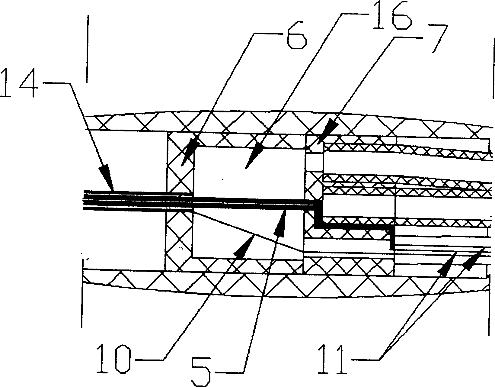 Single needle water cooling type radio frequency ablation electrode