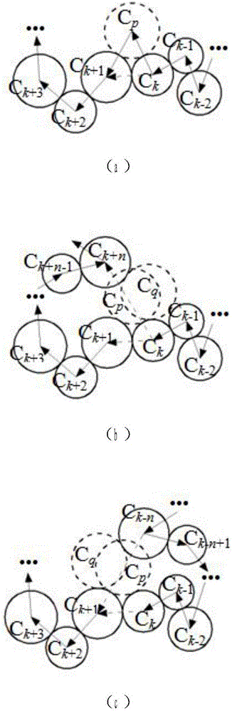 Random particle circle generation method based on expansion chain