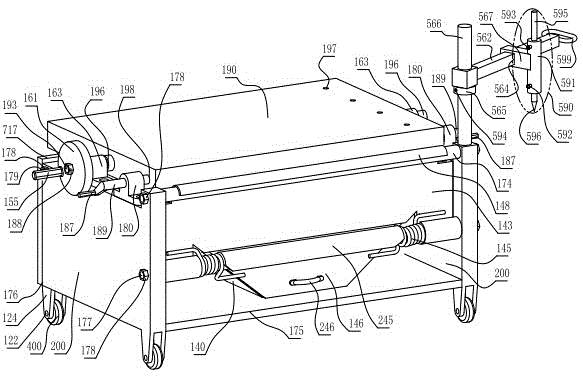 Nickel-alloy glass inspection device with plate wheel bedplate, threaded lockpins and V-shaped clamping plates