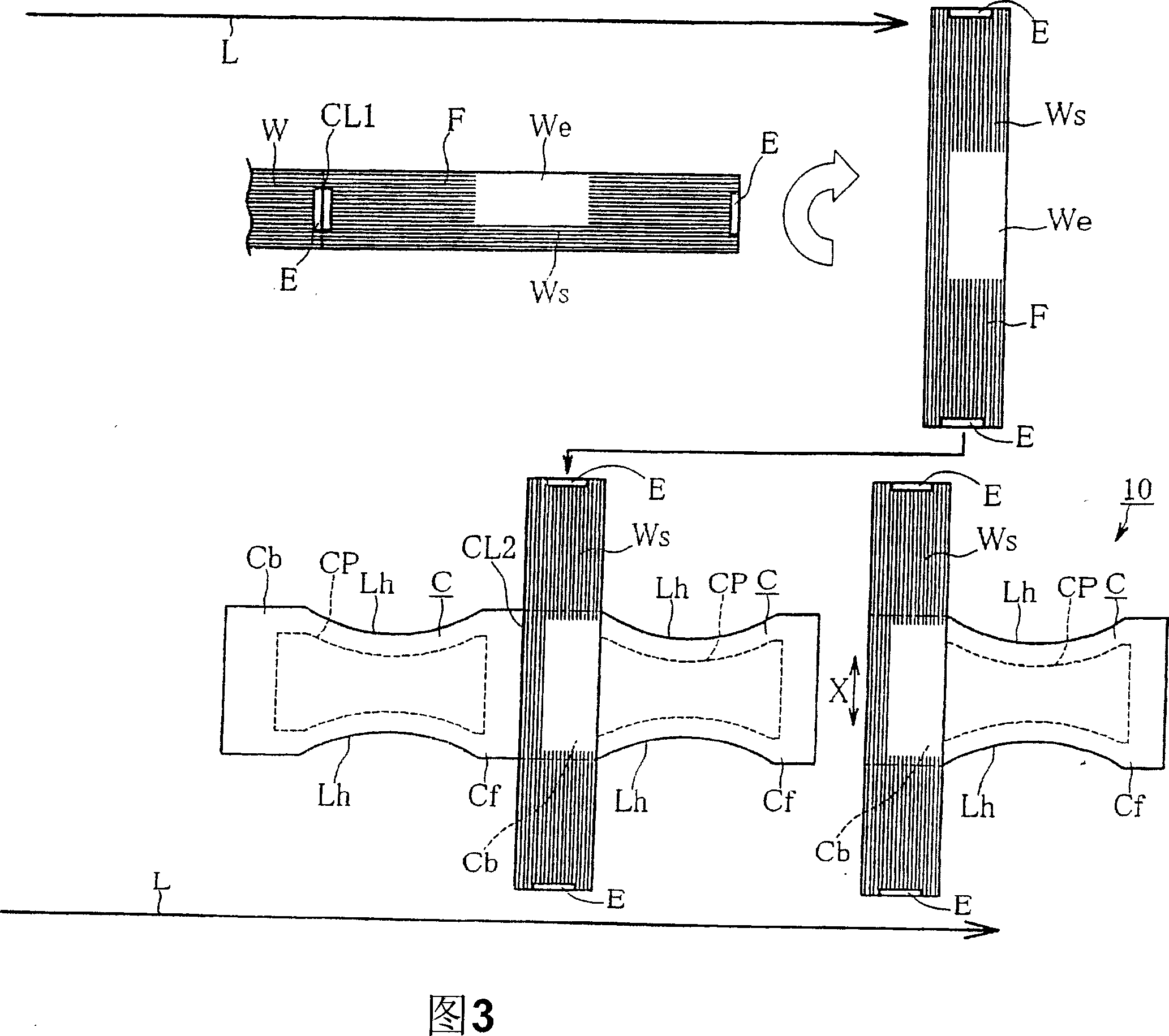 Method for making wearing articles