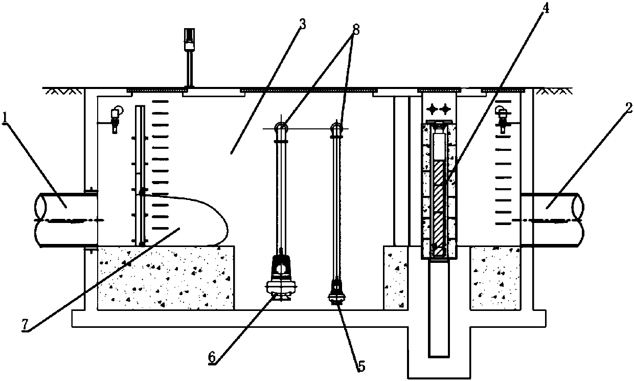 Water draining system with hydraulic downwards-open check gate and pump draining function and water draining control method