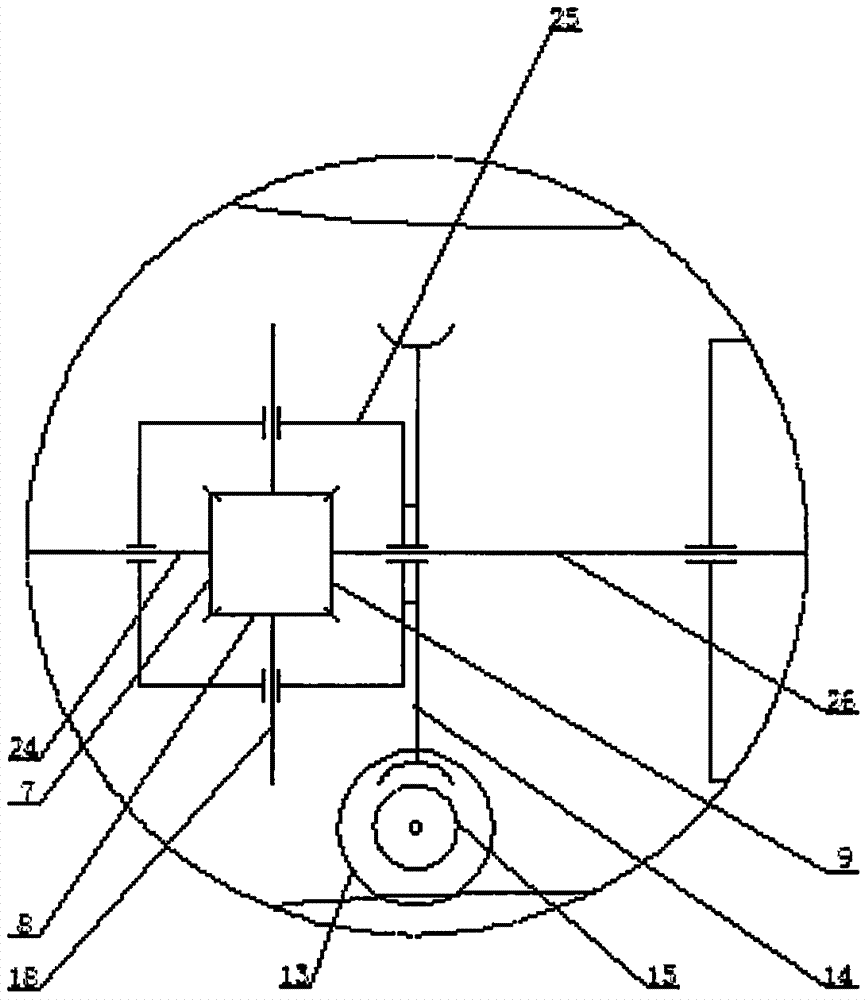 Oil-driven differential-speed-type multi-rotor agricultural spraying aircraft of vertical type engine central transmission