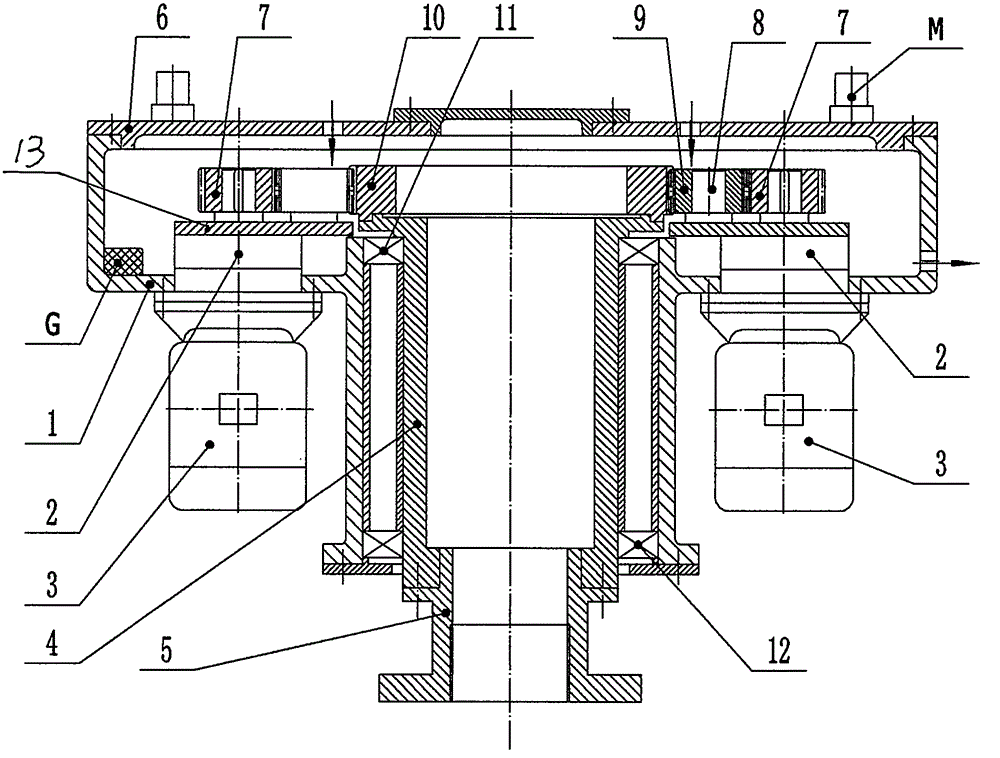 NBD planet external meshing four-shunt pile driver speed reducer with oil temperature alarm function