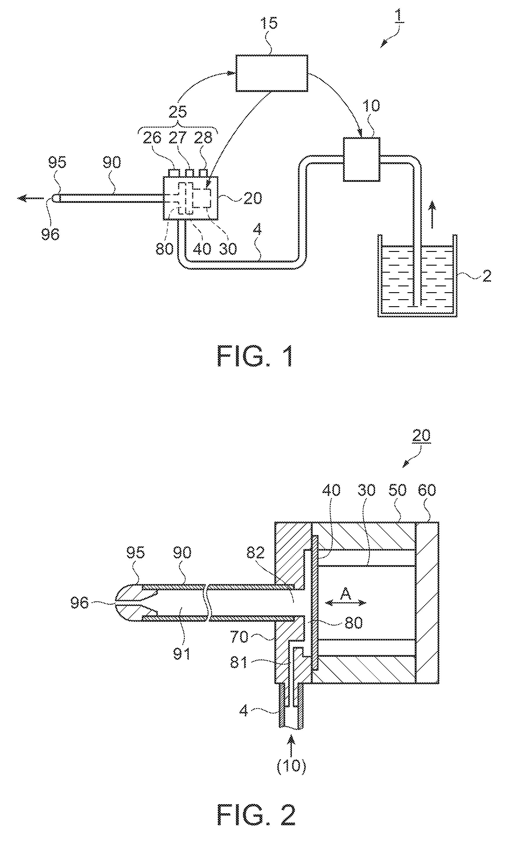 Fluid ejection method and fluid ejection device