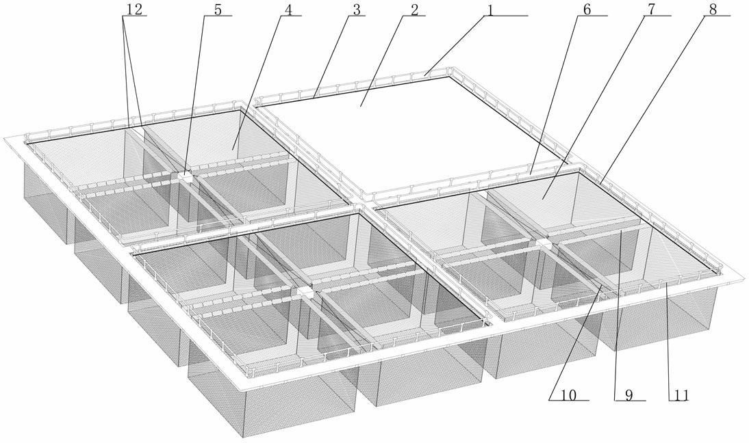 Combined wind wave and current resistant net cage and working method thereof