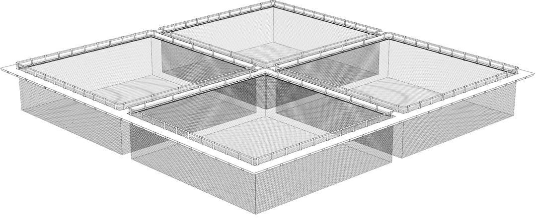 Combined wind wave and current resistant net cage and working method thereof