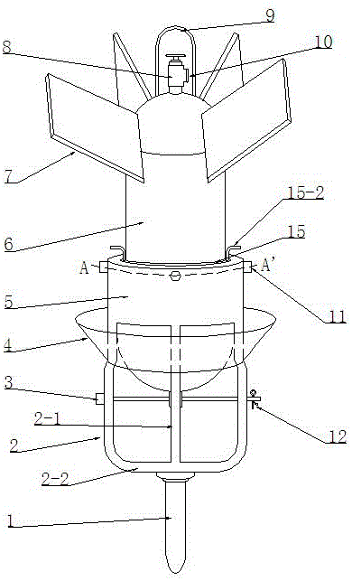 Ground rotation type carbon dioxide colloid gas aphrons extinguishing bomb