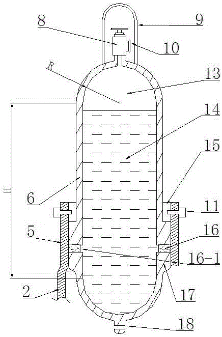 Ground rotation type carbon dioxide colloid gas aphrons extinguishing bomb