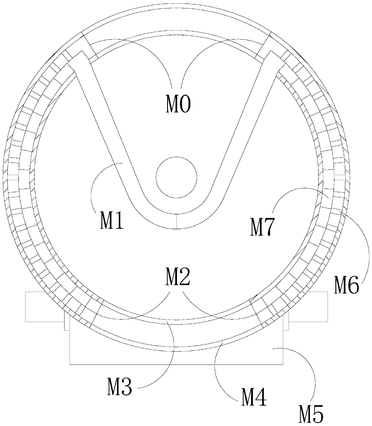 Waste rubber crushing device