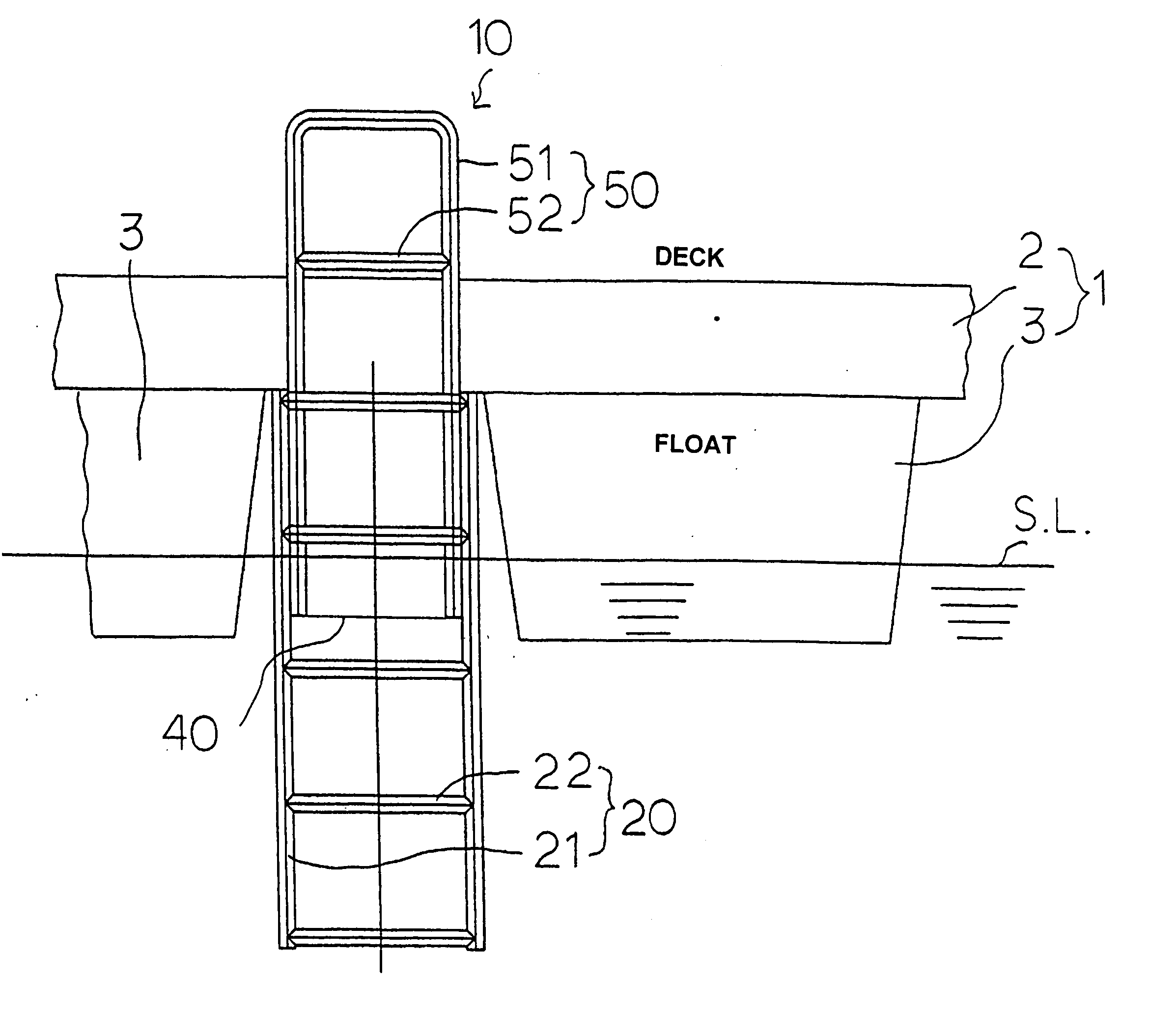 Marine safety ladder