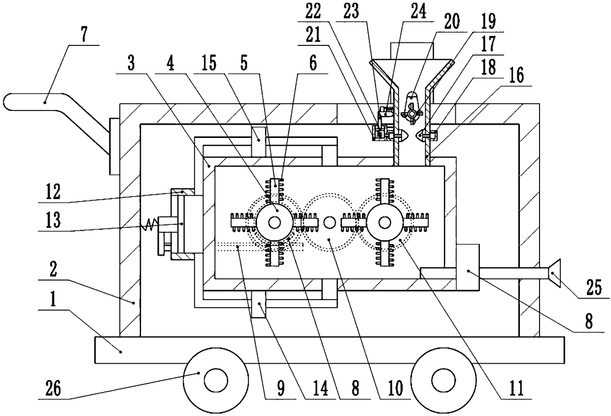 Herba violae planting and fertilizing device